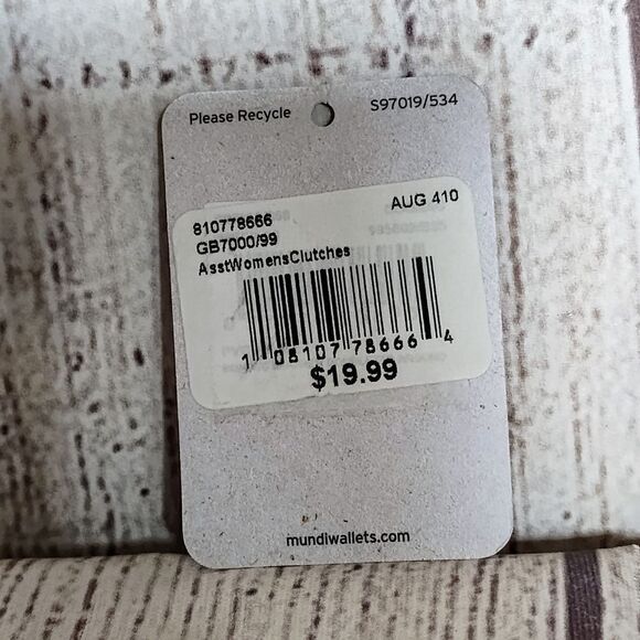 Mundi Classic Double Zip Around Wallet Clutch in Brown, New! - Picture 8 of 10